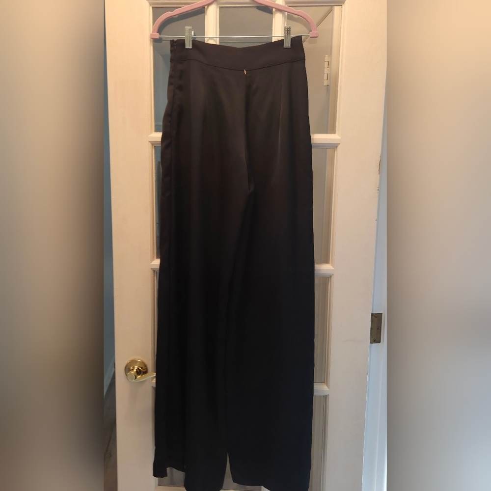 Misa Los Angeles Black Flowing Wide-Leg Pants - Picture 7 of 8